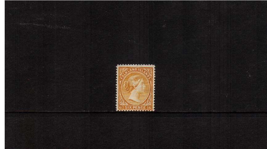 6d Orange-Yellow with watermark REVERSED.<br/>A finle lightly mounted mint single.
<br/><b>ZQF</b>