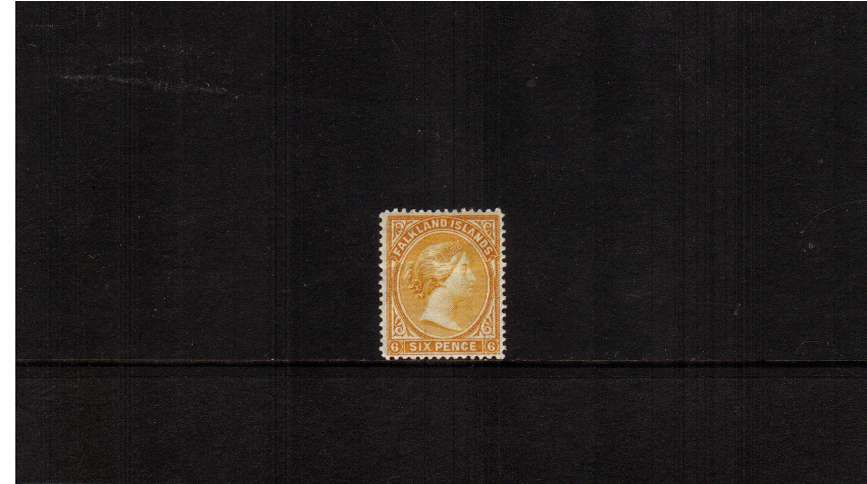 6d Yellow. A fine lightly mounted mint stamp.
<br/><b>ZQF</b>