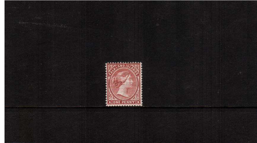 1d Claret - with WATERMARK REVERSED<br/>A fine very very lightly mounted mint single. SG Cat �80  
<br/><b>ZQF</b>