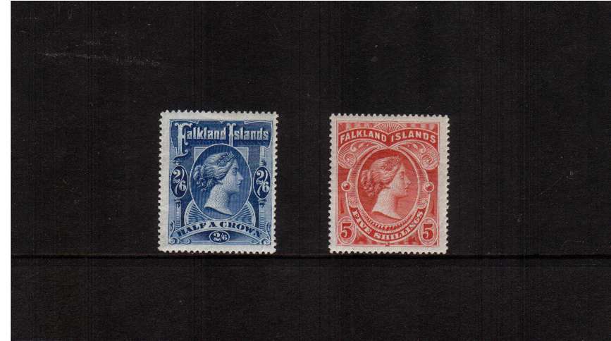The Queen Victoria set of two high values fine lightly mounted mint. SG Cat �525
<br/><b>ZQF</b>
