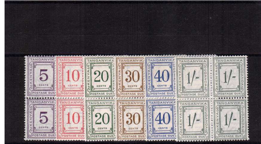 The Postage Due set of six in superb unmounted mint blocks of four. 
<br/><b>ZQJ</b>