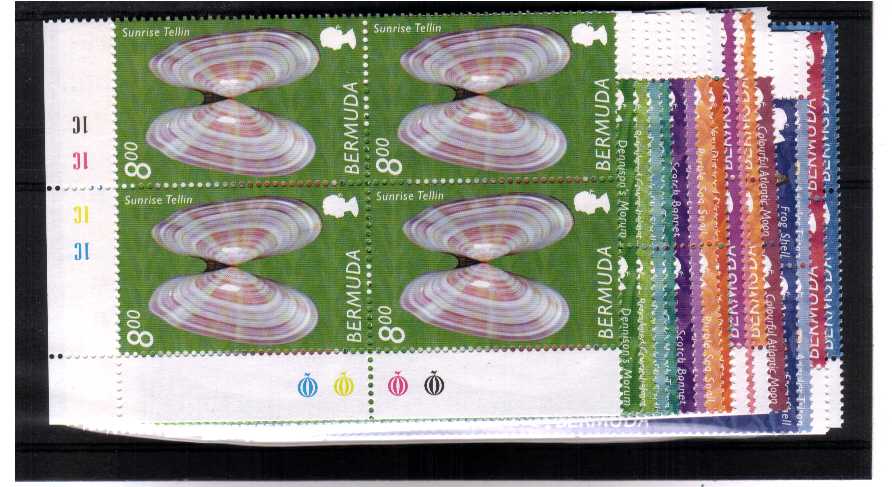 the shells definitive set of 18 in superb unmounted mint corner plate blocks of 4