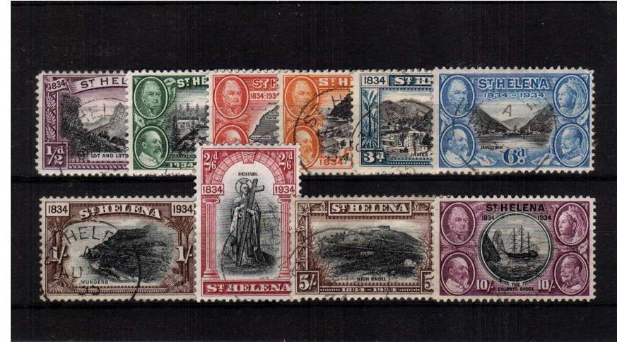 The Centenary set of ten superb fine used. A rare set fine used!
<br/><b>ZQG</b>