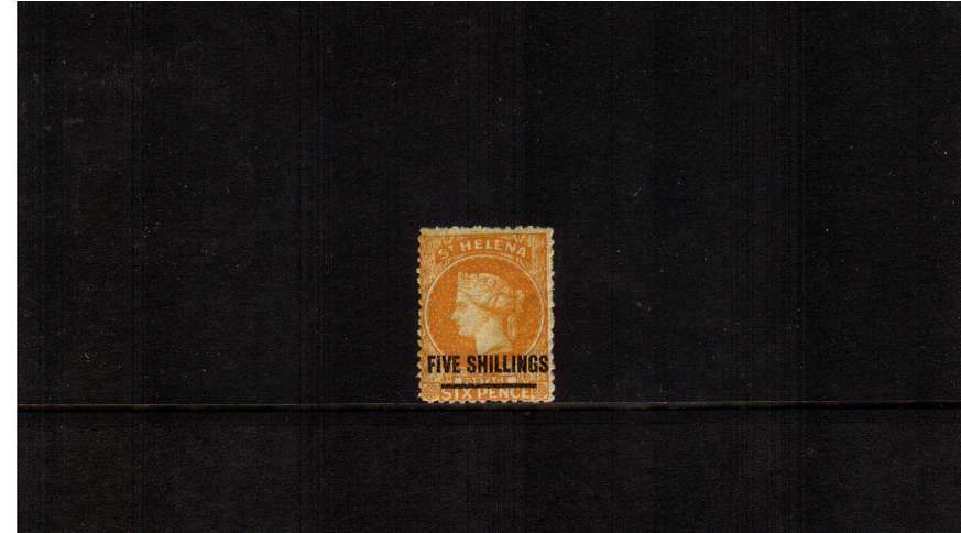 5/- Orange - Type B. A very fine and lovely stamp with excellent centering, colour and gum. A bright and fresh stamp!
<br/><b>ZQG</b>