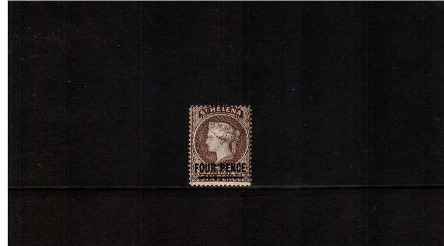 4d Pale Brown (light shade). A fine lightly mounted mint stamp.
<br/><b>ZQG</b>