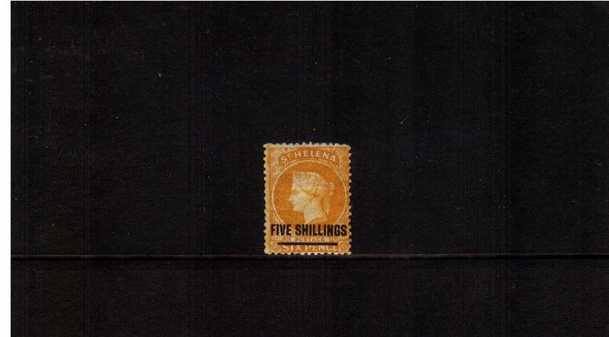 5/- Orange - Type B. A good lightly mounted mint stamp.
<br/><b>ZQG</b>