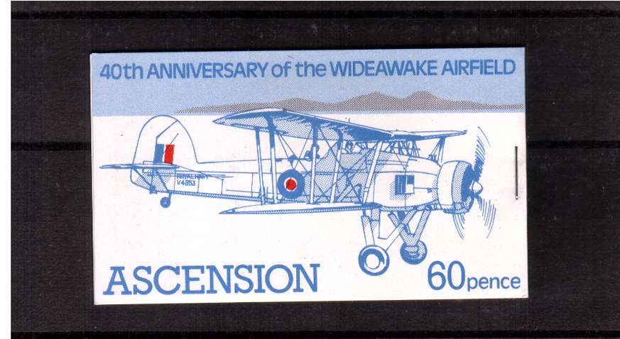 60p Wideawake Airfield - Blue-Complete booklet stapled at right

