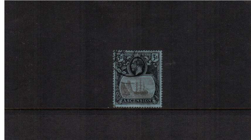 3/- Grey-Black and Black on Blue definitive single superb fine used.
<br/><b>ZQP</b>