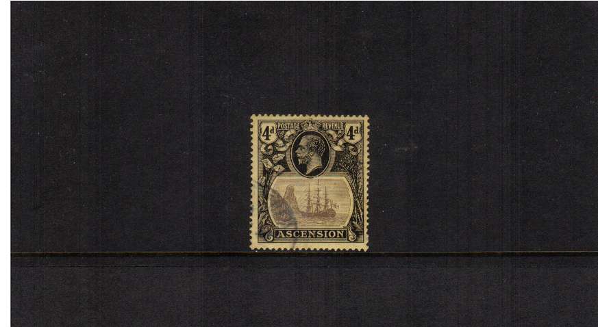 4d Grey-Black and Black on Yellow definitive single superb fine used.
<br/><b>ZQP</b>