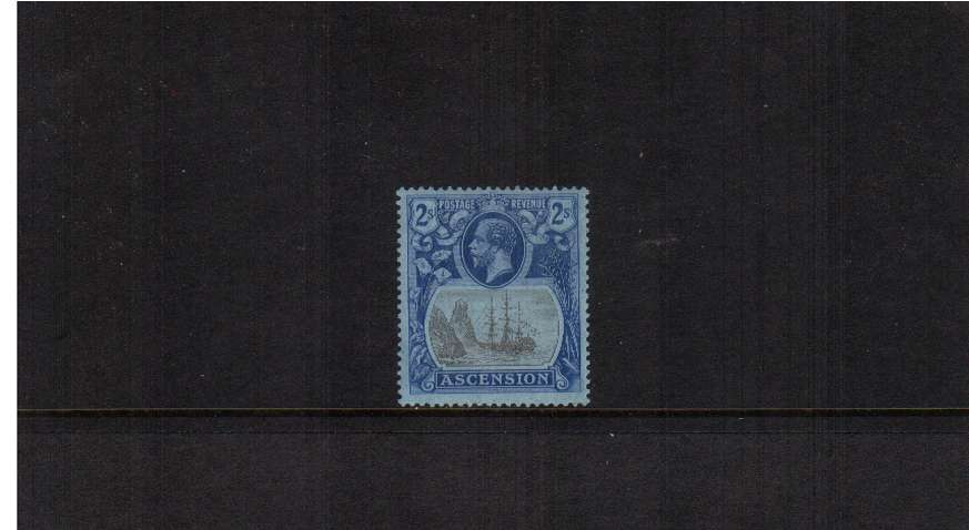2/- Grey-Black and Blue on Blue definitive single lightly mounted mint.<br/><b>ZQP</b>