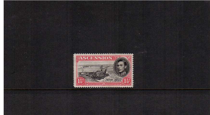 1�d Black and Rose-Carmine - Perforation 14<br/>
A superb unmounted mint single showing the variety ''CUT MAST AND RAILINGS''
<br/><b>ZQP</b>