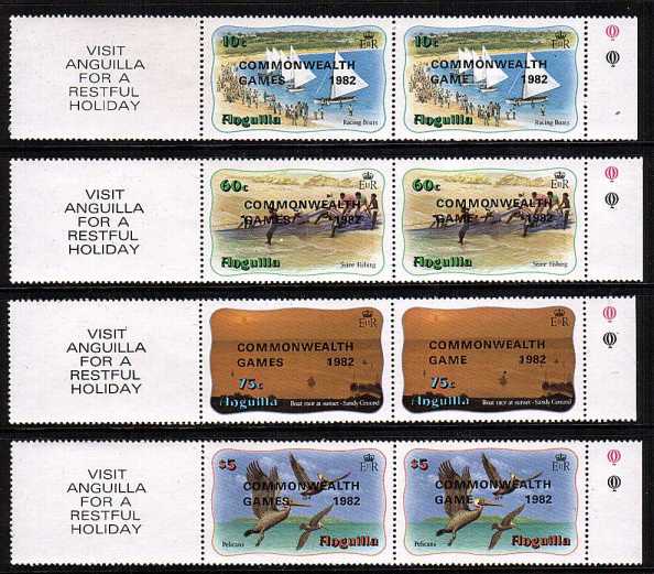 Commonwealth Games - Brisbane set of fou each showing the MISSING ''S'' FROM GAMES variety in pair with normal with label attached superb unmounted mint.