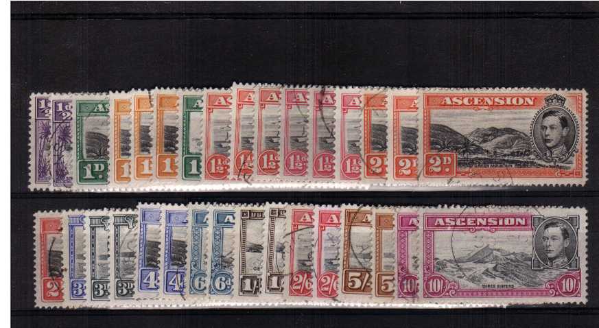 The George 6th complete set of 32 stamps SUPERB FINE USED consisting of every shade and perforation. A rare group to find complete and difficult to build! Total SG Cat �340+ 

<br/><b>ZQP</b>