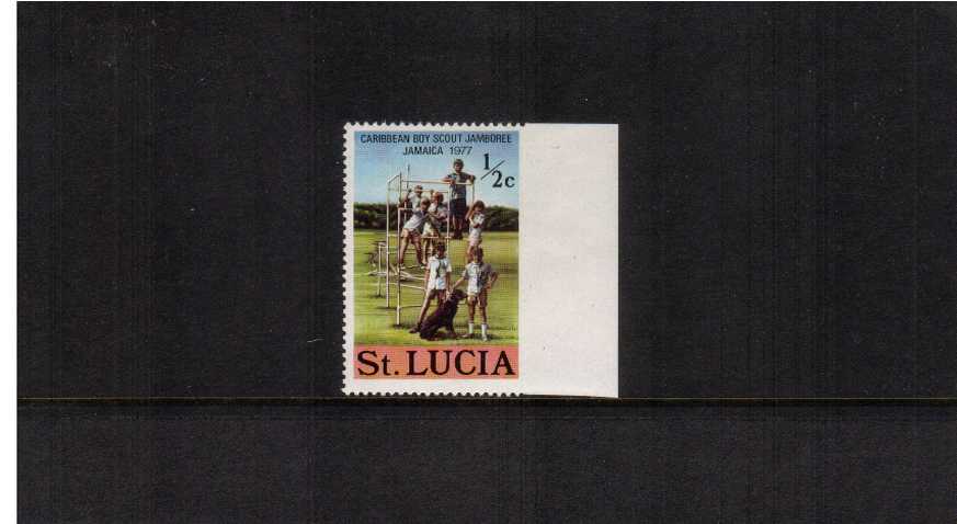 �c Carribean Boy Scouts Jamboree. A superb unmounted mint single with right margin IMPERFORATE.