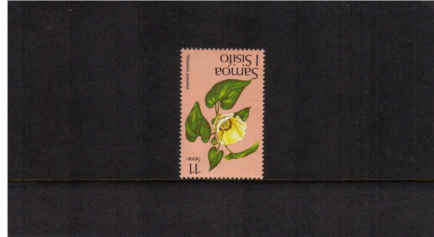 Christmas - Flowers 11s single superb unmounted mint with WATERMARK INVERTED