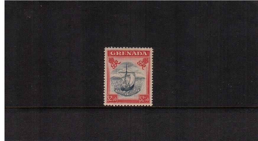 10/- Steel Blue and Carmine - Perforation 12 x 13<br/>A fine lightly mounted mint stamp.
