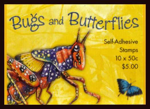 $5.00 Bugs and Butterflies complete unfolded flat booklet