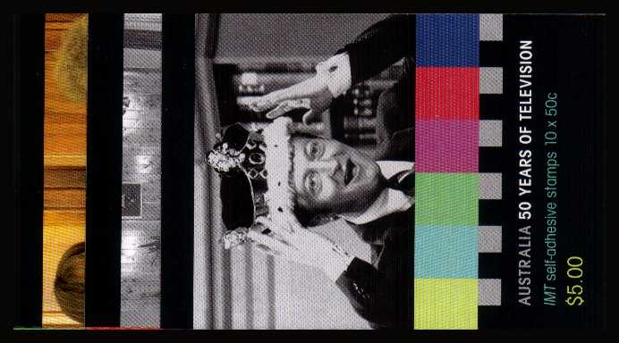 $5 x3 50th Anniversary of Television in Australia set of three complete unfolded flat booklets