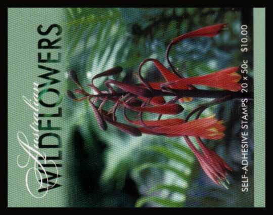 $10.00 Australian Wildflowers complete unfolded flat booklet 
