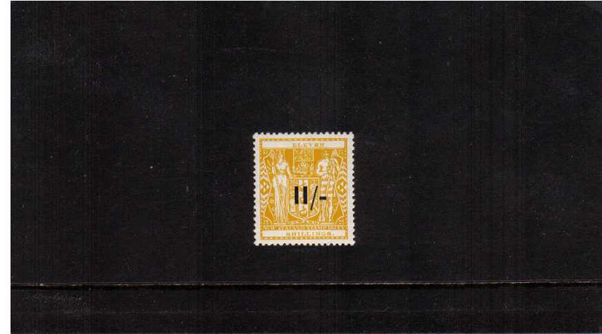 POSTAL FISCAL<br/>11/- on 11/- Yellow. A superb unmounted mint single.
<br/><b>ZQX</b>
