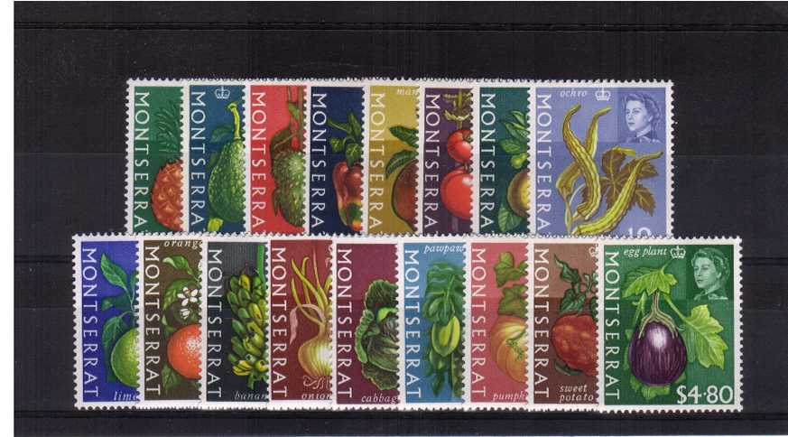 Fruit and Vegetables  - A superb unmounted mint set of seventeen.
<br/><b>ZQX</b>
