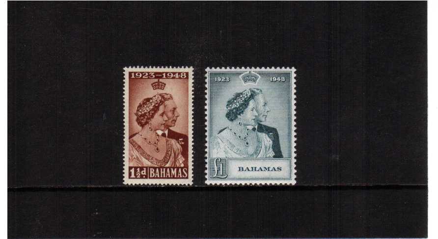 the 1948 Royal Silver Wedding set of two superb lightly mounted mint