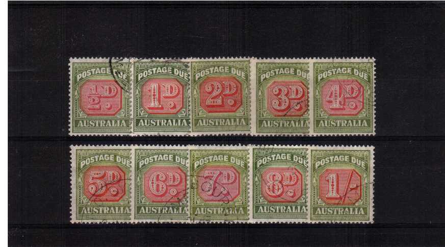 Postage Due set of ten superb fine used.
<br/><b>ZQT</b>