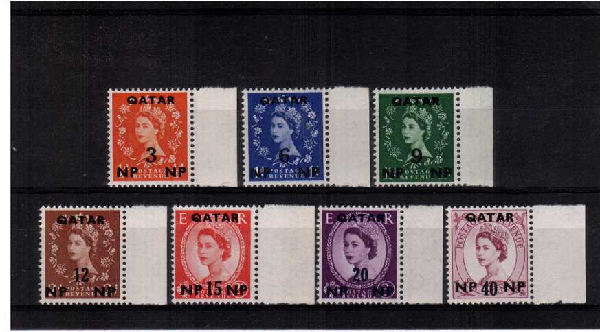 A superb unmounted mint set of seven all right side marginal showing the multiple crowns watermark. <br/><b>ZQT</b>