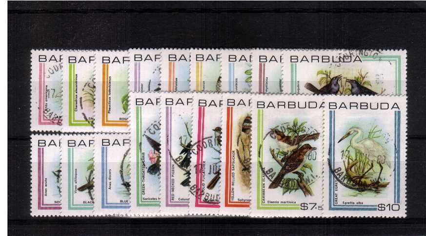 Birds set of eighteen superb fine used