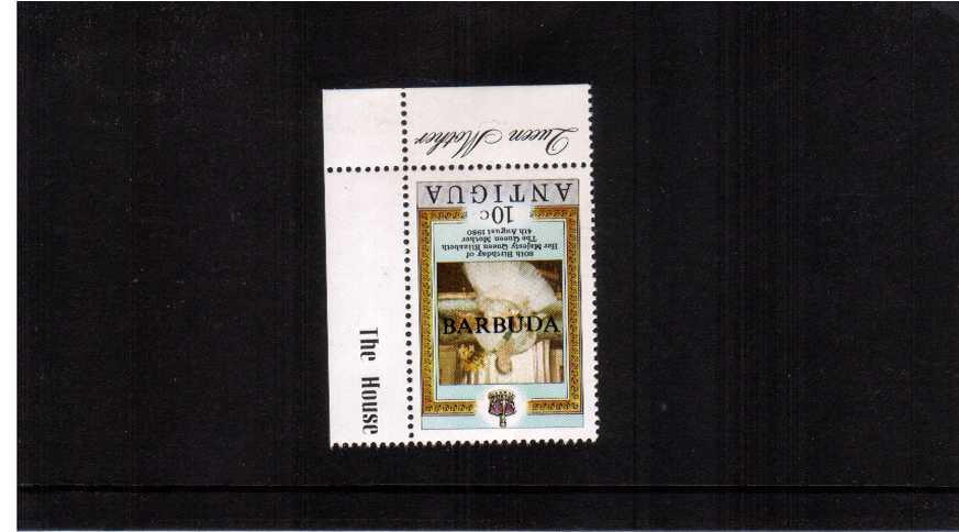 80th Birthday of the Queen Mother<br/>The 10c stamp showing overprint INVERTED superb unmounted mint.