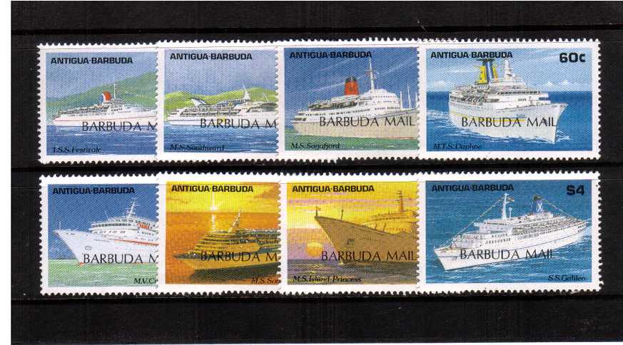 Caribbean Cruise Ships set of eight superb unmounted mint.
