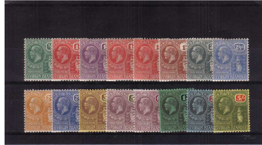 The Multiple Script watermark set of sixteen in fine lightly mounted mint condition. A better than average set!
<br/><b>ZQK</b>