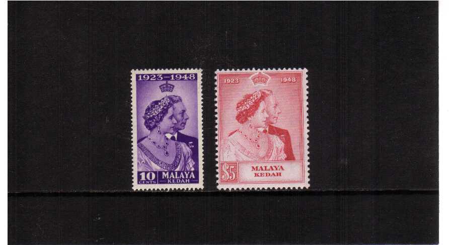 the 1948 Royal Silver Wedding set of two lightly mounted mint.<br/><b>SEARCH CODE: 1948RSW</b>
