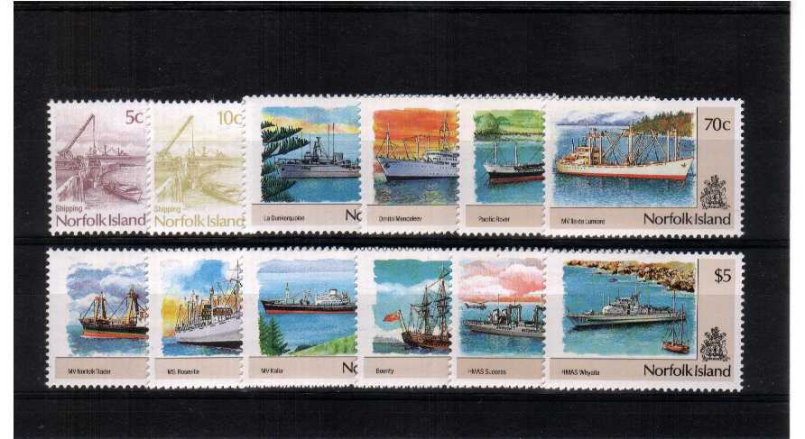 Ships - A superb unmounted mint set of twelve.<br/><b>ZQD</b>