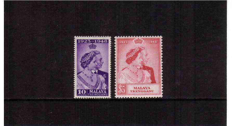 the 1948 Royal Silver Wedding set of two mounted mint.<br/><b>SEARCH CODE: 1948RSW</b>