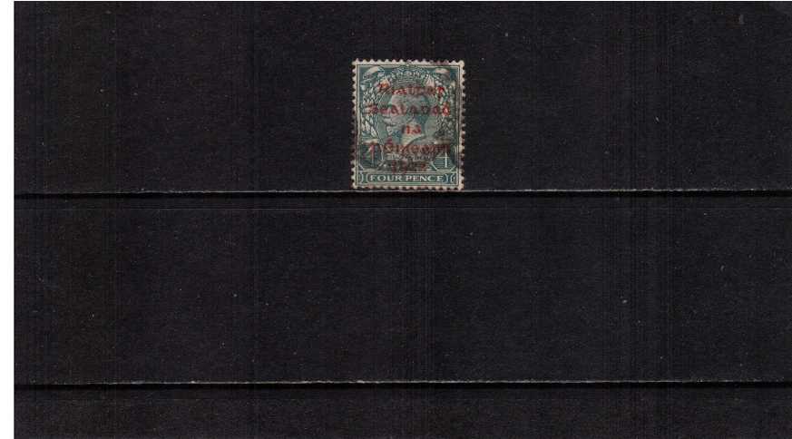4d Grey-Green with the ''DOLLARD'' overprint in CARMINE superb fine used

