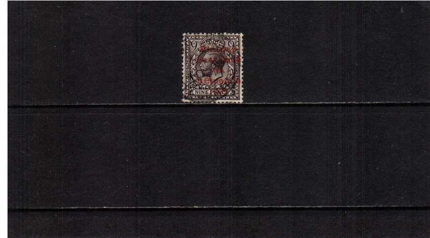 9d Agate with the ''DOLLARD'' overprint in CARMINE superb fine used. 

