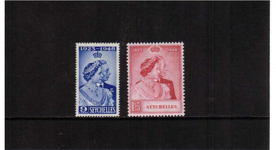 The 1948 Royal Silver Wedding set of two superb unmounted mint.<br/><b>SEARCH CODE: 1948RSW</b>