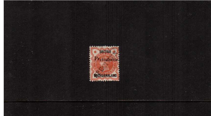 d Great Britain Vermilion overprinted BRITISH BECHUANALAND and PROTECTORATE then diagonally handstamped ''SPECIMEN'' good mounted mint.
<br/><b>AQG</b>