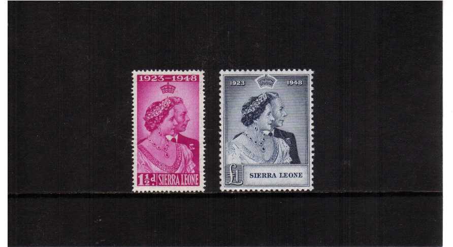 the 1948 Royal Silver Wedding set of two mounted mint.<br/><b>SEARCH CODE: 1948RSW</b><br/><b>QQY</b>