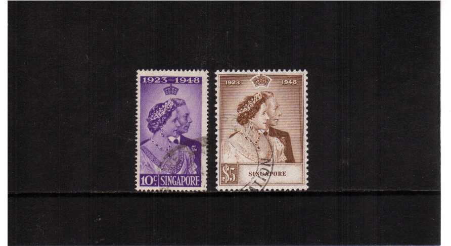 the 1948 Royal Silver Wedding set of two superb fine used.<br/><b>SEARCH CODE: 1948RSW</b>