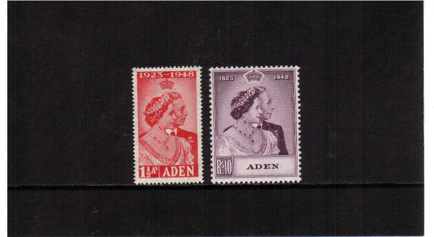 The 1948 Royal Silver Wedding set of two mounted mint.<br/><b>SEARCH CODE: 1948RSW</b>