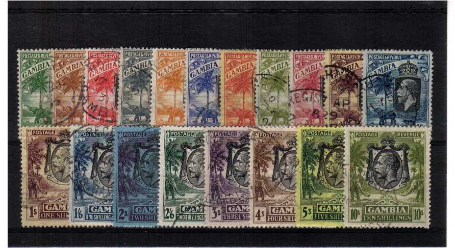 stunning fine used set of 19 with mostly circular date stamps!