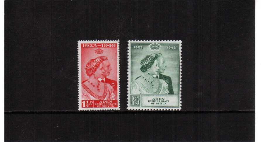 the 1948 Royal Silver Wedding set of two mounted mint.<br/><b>SEARCH CODE: 1948RSW</b>