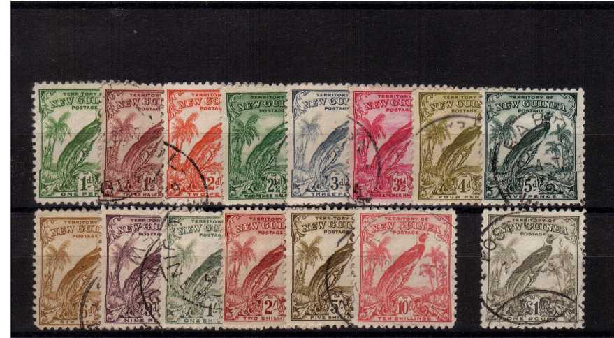 The ''Bird of Paradise'' set of fifteen with redrawn dates superb fine used.
<br/><b>ZKG</b>
