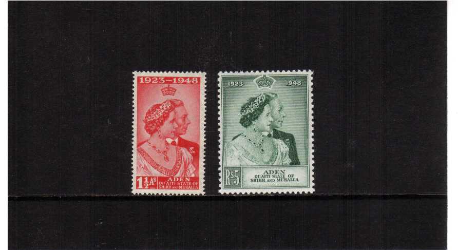 The 1948 Royal Silver Wedding set of two superb unmounted mint. <br/><b>SEARCH CODE: 1948RSW</b>