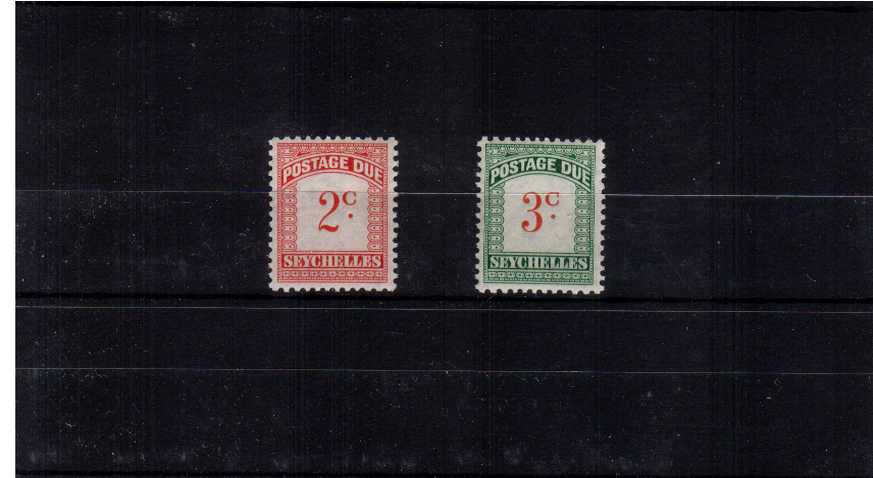 Postage Due set of two lightly mounted mint.
