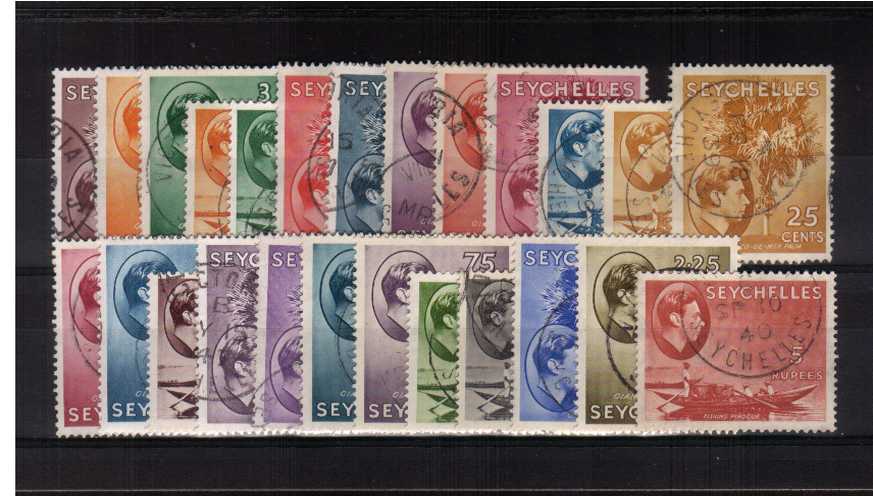 The King George 6th definitive set of twenty-five superb fine used.<br/>A ''gem'' fine used set each stamp cancelled with a crisp CDS.
<br><b>ZKR</b>