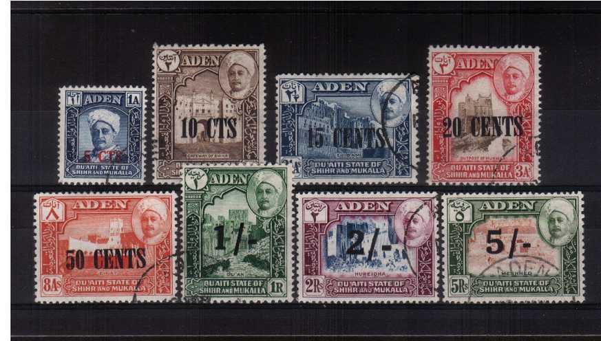 The Decimal Currency surcharge set of eight superb fine used.
<br><b>ZKR</b>