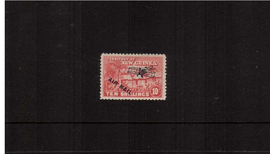 10/- Bright Pink with ''AIR MAIL'' overprint<br/>A fine very lightly mounted mint single. 
<br><b>ZKS</b>